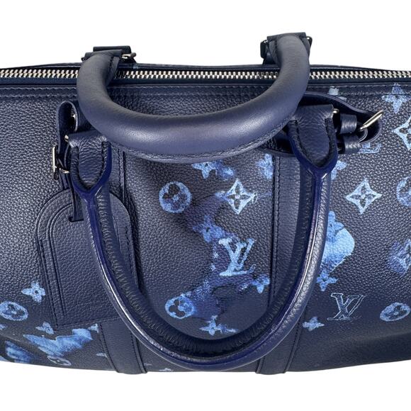 Louis Vuitton Watercolor Keepall 40 Bag Monogram Ink Blue travel bag Authentic - Picture 9 of 16